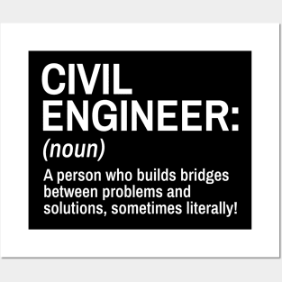 Civil Engineer Funny Definition Engineer Definition / Definition of an Engineer Posters and Art